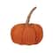 Hello Honey® 8.75" Orange Wide Wool Pumpkin with Jute Wrapped Stem